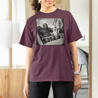 Funny Bigfoot Alien T Shirt For Women Sasquatch UFO Coaster - Wonder Print Shop