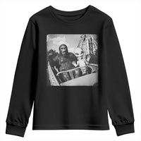 Funny Bigfoot Alien Youth Sweatshirt Sasquatch UFO Coaster - Wonder Print Shop