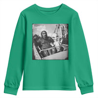 Funny Bigfoot Alien Youth Sweatshirt Sasquatch UFO Coaster - Wonder Print Shop