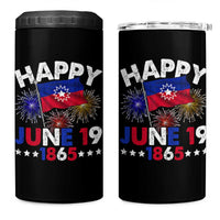 Juneteenth Flag 4 in 1 Can Cooler Tumbler Black Freedom Black History June 19 1865