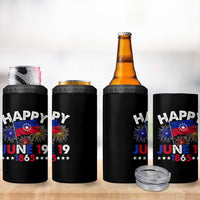 Juneteenth Flag 4 in 1 Can Cooler Tumbler Black Freedom Black History June 19 1865