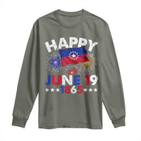 Juneteenth Flag Long Sleeve Shirt Black Freedom Black History June 19 1865