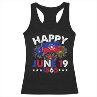 Juneteenth Flag Racerback Tank Top Black Freedom Black History June 19 1865