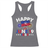 Juneteenth Flag Racerback Tank Top Black Freedom Black History June 19 1865