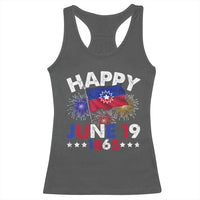 Juneteenth Flag Racerback Tank Top Black Freedom Black History June 19 1865