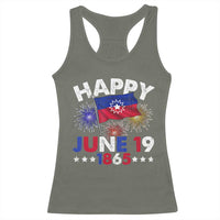 Juneteenth Flag Racerback Tank Top Black Freedom Black History June 19 1865