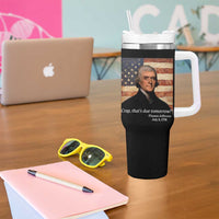 Funny 4th of July Tumbler With Handle Thomas Jefferson That's Due Tomorrow? - Wonder Print Shop