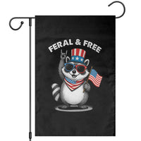 Funny Raccoon July 4th Garden Flag Patriotic Trash Panda Feral But Free - Wonder Print Shop