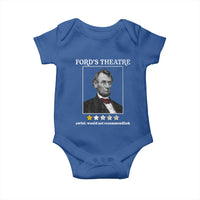 Funny Abraham Lincoln Ford's Theatre Baby Onesie 4th of July History Awful Would Not Recommend - Wonder Print Shop