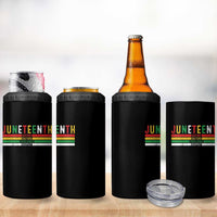 Juneteenth 4 in 1 Can Cooler Tumbler Black History Culture Excellence Respect Retro Vintage