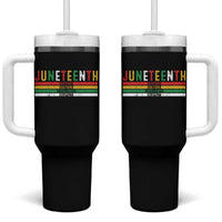Juneteenth Tumbler With Handle Black History Culture Excellence Respect Retro Vintage