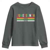 Juneteenth Youth Sweatshirt Black History Culture Excellence Respect Retro Vintage