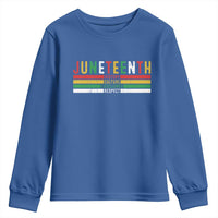 Juneteenth Youth Sweatshirt Black History Culture Excellence Respect Retro Vintage