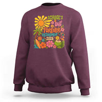 Schools Out Forever Retirement 2026 Sweatshirt Retired Teacher Gifts Vintage Flower Graphic