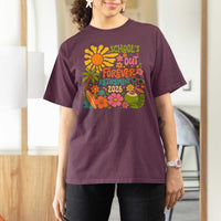 Schools Out Forever Retirement 2026 T Shirt For Women Retired Teacher Gifts Vintage Flower Graphic