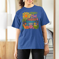 Schools Out Forever Retirement 2026 T Shirt For Women Retired Teacher Gifts Vintage Flower Graphic