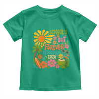 Schools Out Forever Retirement 2026 Toddler T Shirt Retired Teacher Gifts Vintage Flower Graphic