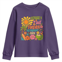 Schools Out Forever Retirement 2026 Youth Sweatshirt Retired Teacher Gifts Vintage Flower Graphic