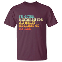 Im Often Mistaken For An Adult Because Of My Age T Shirt Sarcastic Quote Funny Saying Old Guys Birthday Gifts