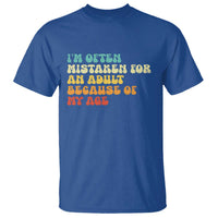 Im Often Mistaken For An Adult Because Of My Age T Shirt Sarcastic Quote Funny Saying Old Guys Birthday Gifts
