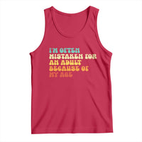 Im Often Mistaken For An Adult Because Of My Age Tank Top Sarcastic Quote Funny Saying Old Guys Birthday Gifts