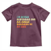 Im Often Mistaken For An Adult Because Of My Age Toddler T Shirt Sarcastic Quote Funny Saying Old Guys Birthday Gifts