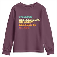 Im Often Mistaken For An Adult Because Of My Age Youth Sweatshirt Sarcastic Quote Funny Saying Old Guys Birthday Gifts