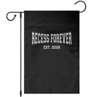 Retired Teacher Garden Flag Retro Varsity Vintage Recess Forever Retirement 2026
