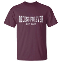 Retired Teacher T Shirt Retro Varsity Vintage Recess Forever Retirement 2026