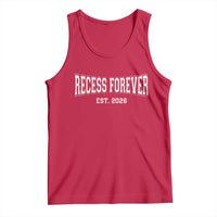 Retired Teacher Tank Top Retro Varsity Vintage Recess Forever Retirement 2026
