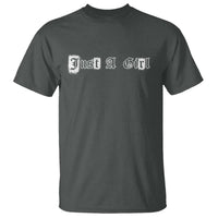 Just A Girl T Shirt Gothic Blackletter Typography Design