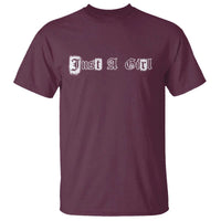 Just A Girl T Shirt Gothic Blackletter Typography Design