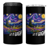 Let it Gogh Funny Vincent Van Gogh Starry Night 4 in 1 Can Cooler Tumbler