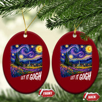 Let it Gogh Funny Vincent Van Gogh Starry Night Ceramic Ornament