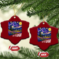 Let it Gogh Funny Vincent Van Gogh Starry Night Ceramic Ornament