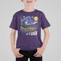 Let it Gogh Funny Vincent Van Gogh Starry Night T Shirt For Kid