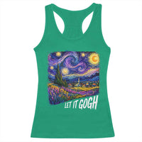 Let it Gogh Funny Vincent Van Gogh Starry Night Racerback Tank Top