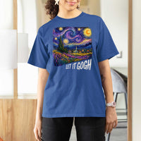 Let it Gogh Funny Vincent Van Gogh Starry Night T Shirt For Women
