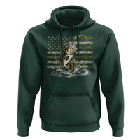 Vintage Bass Fishing Camouflage Hoodie Patriotic Largemouth Bass Angler Fishing Lovers Fisherman Camo US Flag