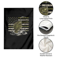 Flounder Fishing Camouflage American Flag Garden Flag Patriotic Flatfish Angler Gift Saltwater Fishing Lovers