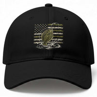 Flounder Fishing Camouflage American Flag Baseball Cap Patriotic Flatfish Angler Gift Saltwater Fishing Lovers