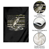 Camouflage American Flag Trout Fishing Garden Flag Patriotic Saltwater Angler Gift Sea Fishing Lovers