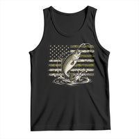Camouflage American Flag Trout Fishing Tank Top Patriotic Saltwater Angler Gift Sea Fishing Lovers