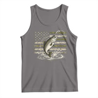 Camouflage American Flag Trout Fishing Tank Top Patriotic Saltwater Angler Gift Sea Fishing Lovers