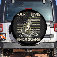 Part Time Hooker Spare Tire Cover Retro Funny Fishing Camouflage Camo US Flag