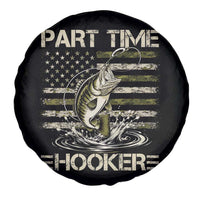 Part Time Hooker Spare Tire Cover Retro Funny Fishing Camouflage Camo US Flag