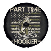 Part Time Hooker Spare Tire Cover Retro Funny Fishing Camouflage Camo US Flag