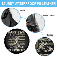Part Time Hooker Spare Tire Cover Retro Funny Fishing Camouflage Camo US Flag