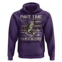 Part Time Hooker Hoodie Retro Funny Fishing Camouflage Camo US Flag