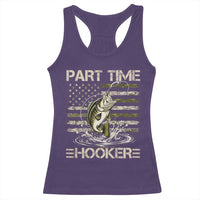 Part Time Hooker Racerback Tank Top Retro Funny Fishing Camouflage Camo US Flag
